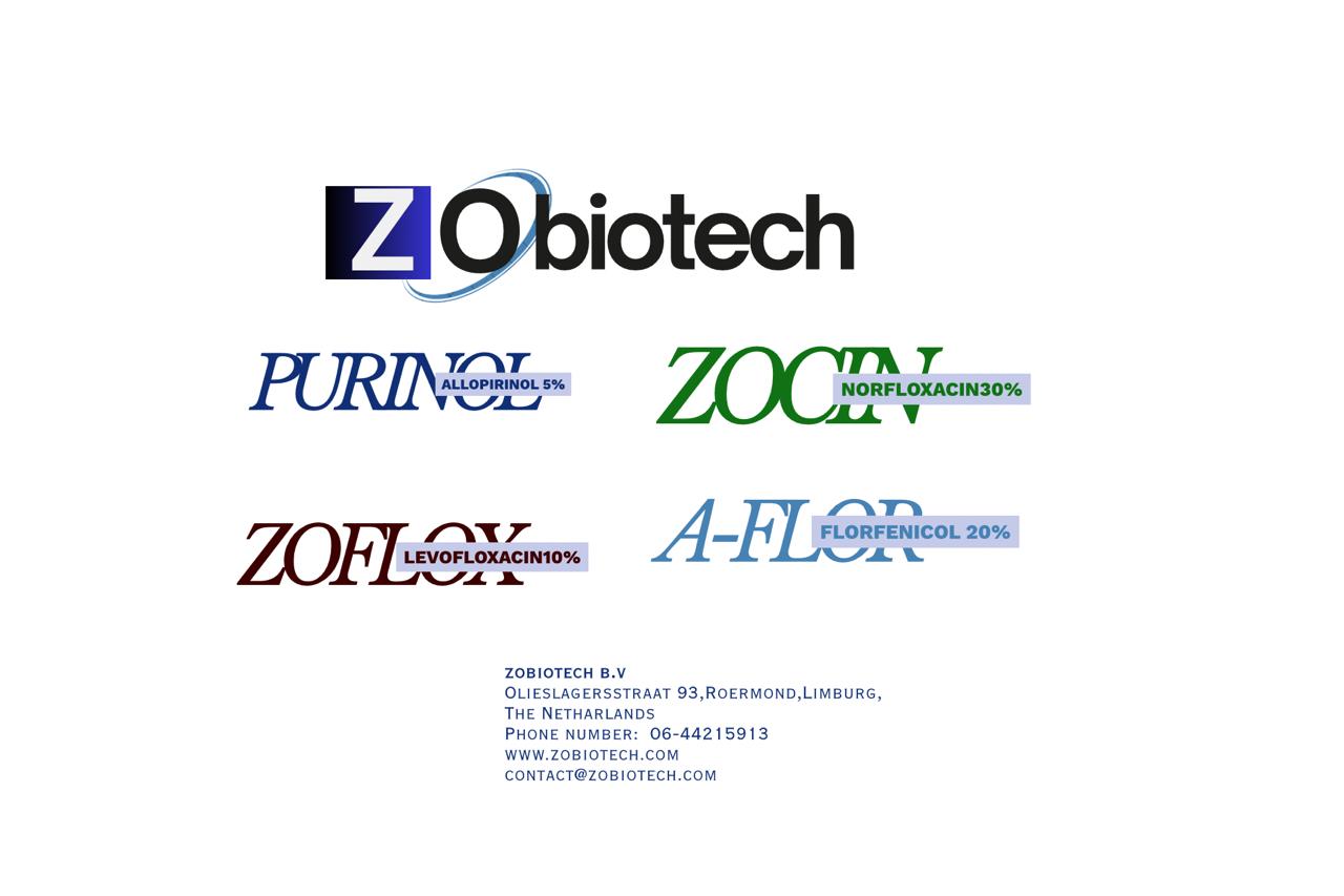 Zobiotech B.V — Veterinary medicine products including Purinol, Zocin, Zoflox, and A-Flor
